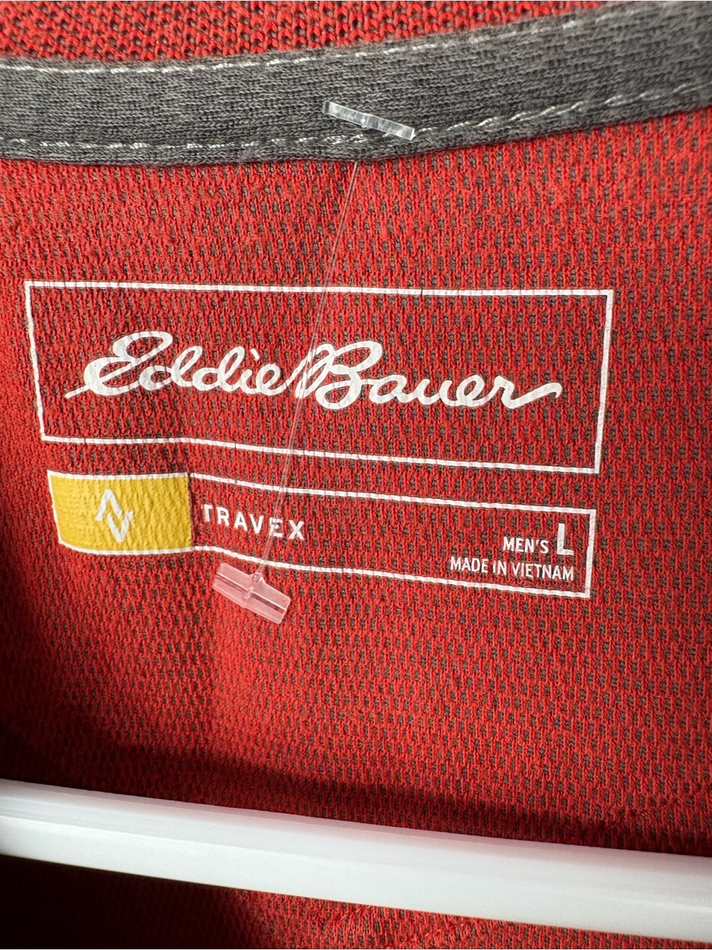 Eddie Bauer Men's Brick Red/orange Short-Sleeve Polo - Picture 2 of 4